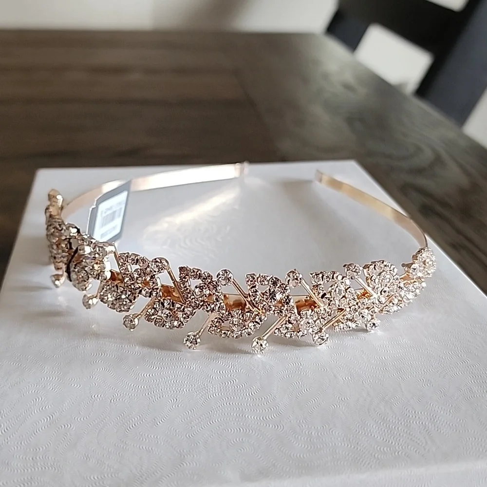 Occasion Rose Gold Headband With Crystals New With Tags